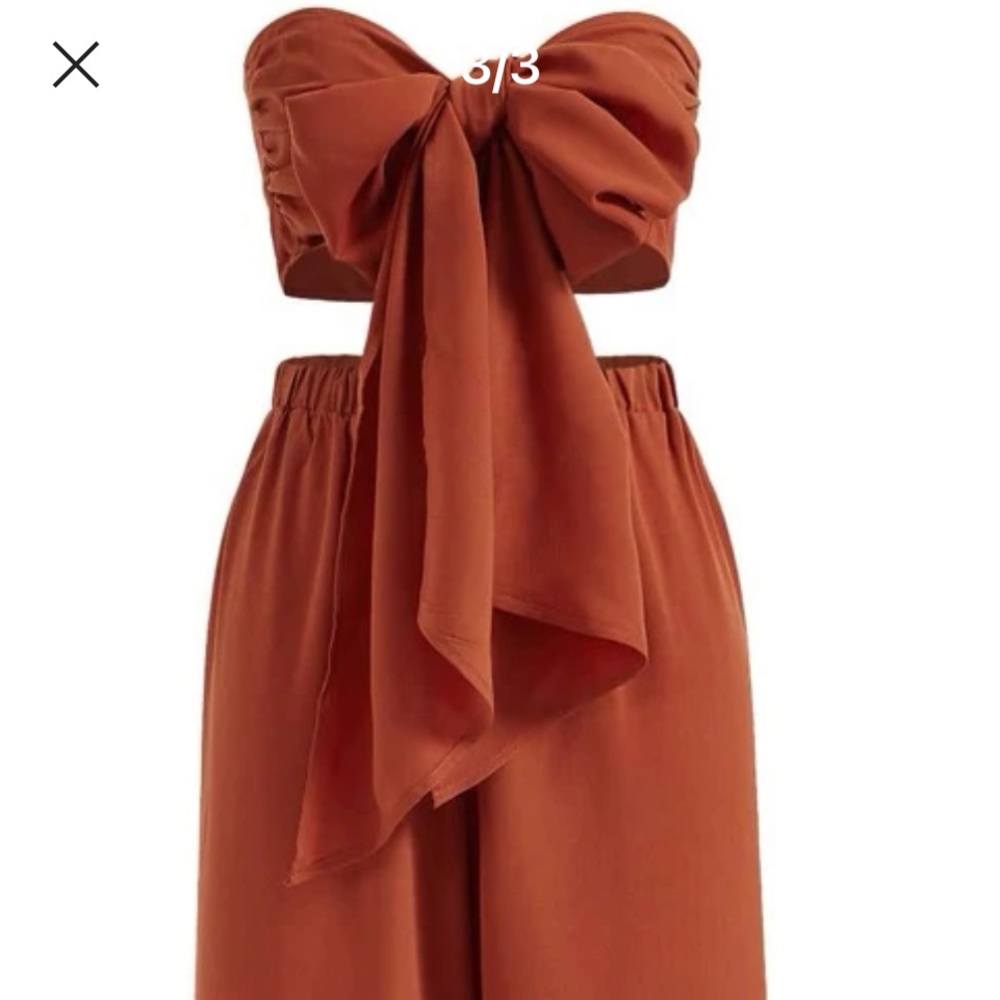 2 piece burnt orange pant set.Light airy material. Perfect for warm vaca sz 16